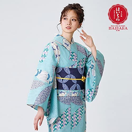 浴衣 榛原 単品 紺HAIBARA はいばら 大人 ブランド レトロ 女性
